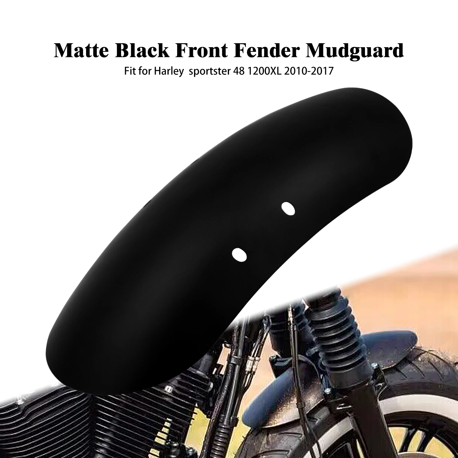 Copertura Parafango Anteriore Corta Personalizzata Nera Per Moto Copertura Parafanghi In Ferro D'Acciaio Per Harley Sportster Xl Forty Eight 1200X 201
