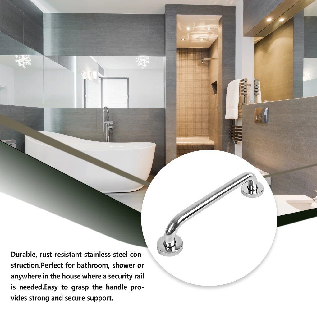 Towel Grab Bar Stainless Steel Bath Holder Anti-skidding Wall Bar Handle Good Grip for Thicken Vanity Home Room 50 cm towel grab bar
