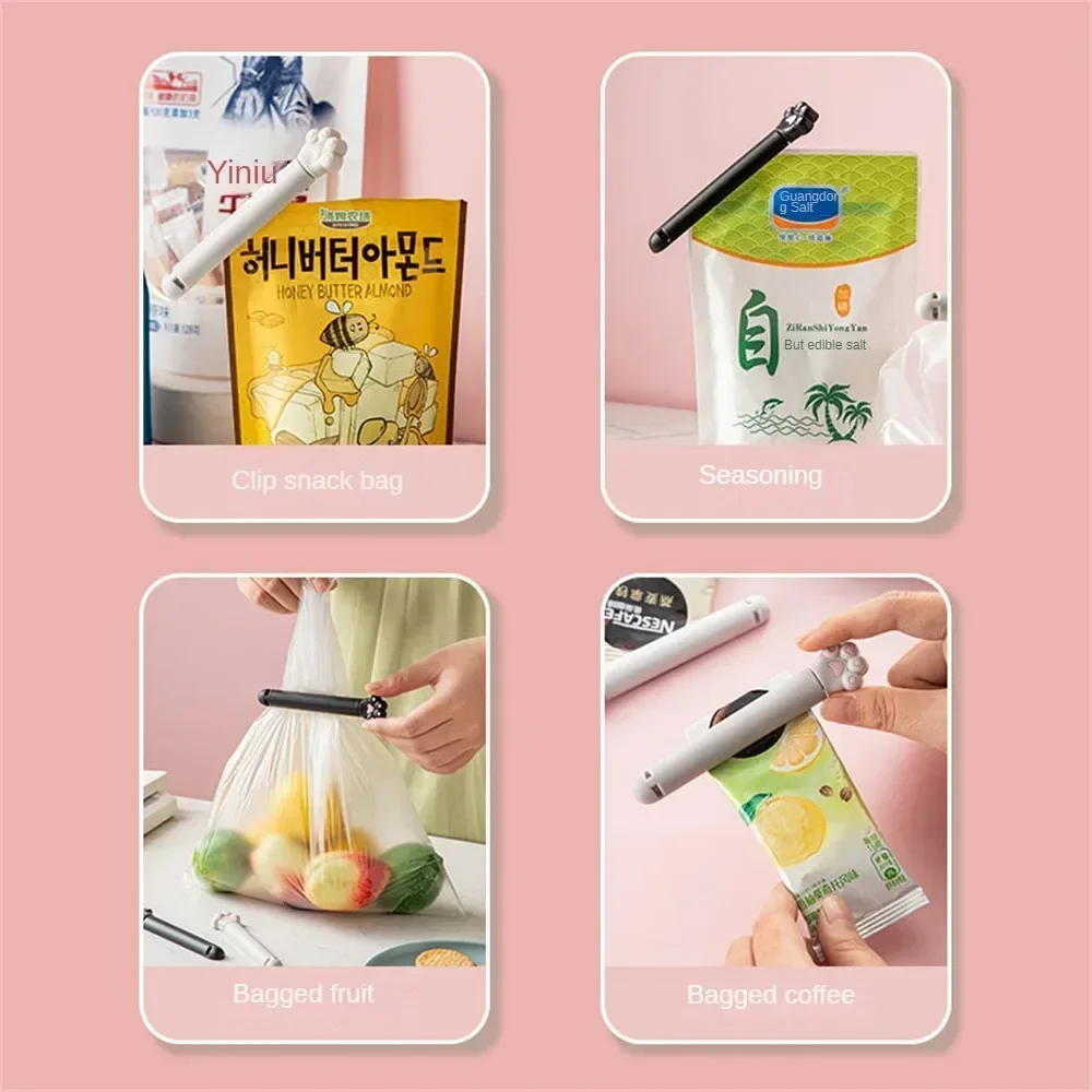 New 6pcs Cute Cat Claw Closure Clip Food Bag Clip Kitchen Snack Food Preservation Sealed Clip Kitchen Accessorie Tools