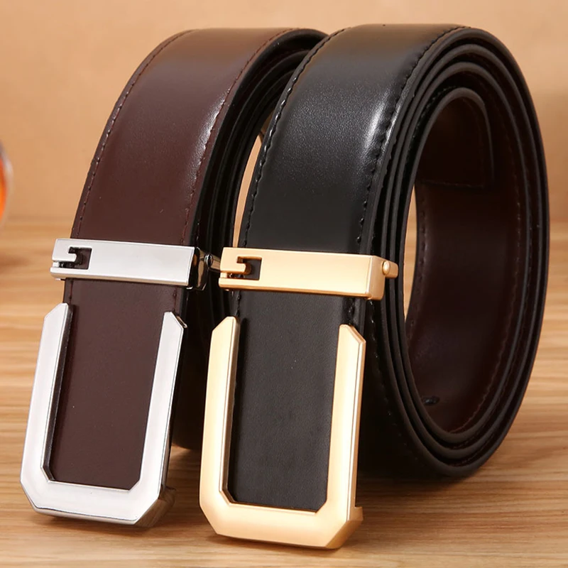 

High Quality 2023 Fashion Men Belt PU Leather Business Belt Luxury Designer Casual Brand Waistband Pin Buckle Belt Men Strap