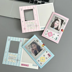 10Pcs Ins Simple Fold Paper Card Hard Paper Sleeves Photocards Protective Packaging Gift DIY Material