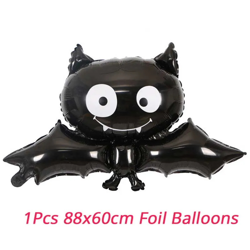 thumbnail image 1 of Globos de calabaza fantasma para Halloween, decoración de Halloween, globo de aluminio con forma de araña, globos de murciélago, suministros para fiestas de Halloween, juguete inflable para niños, 1 of 5