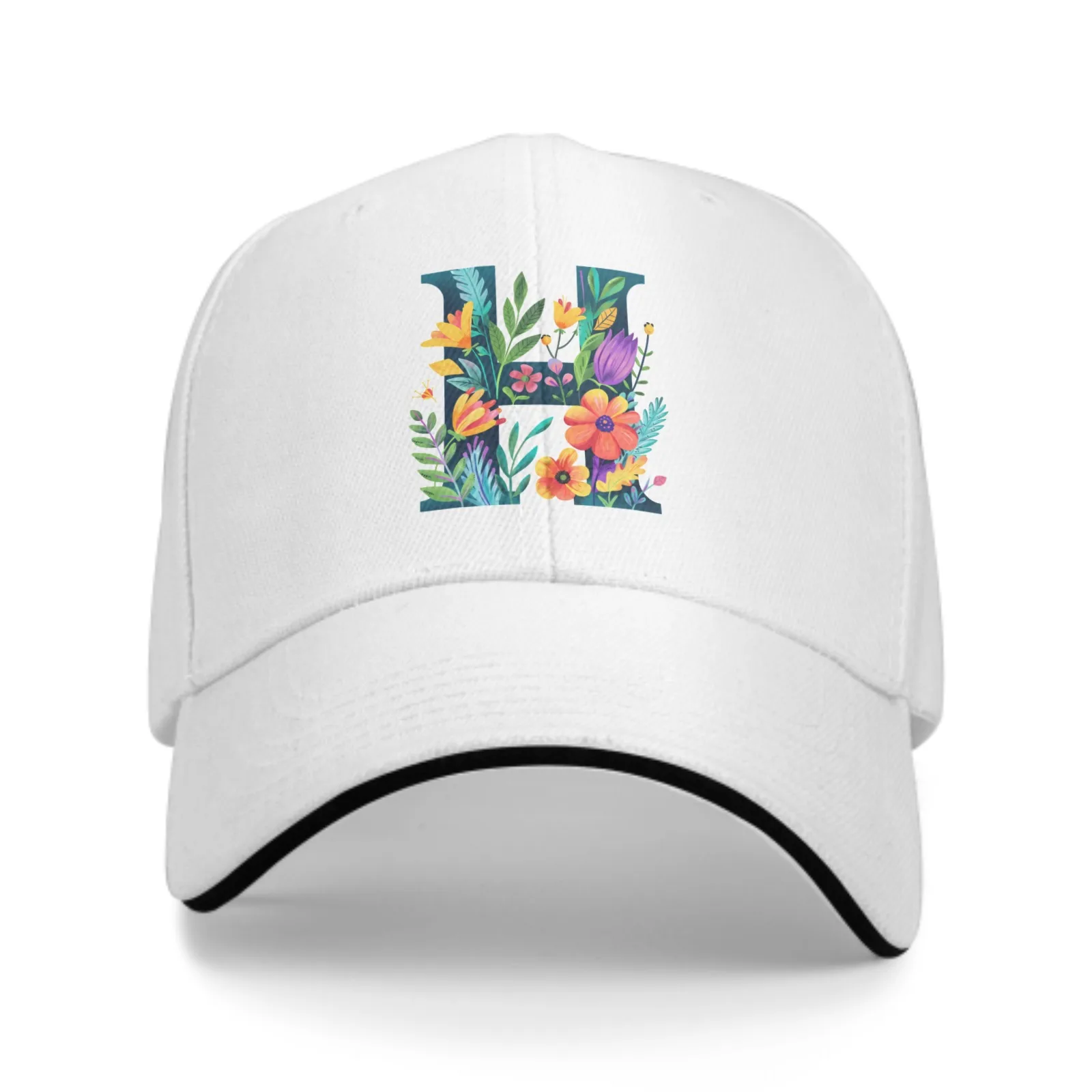 

Plant Flower H Duck Tongue Cap Spring Summer Men's Women's Adjustable Caps Outdoor Travel Baseball Hat