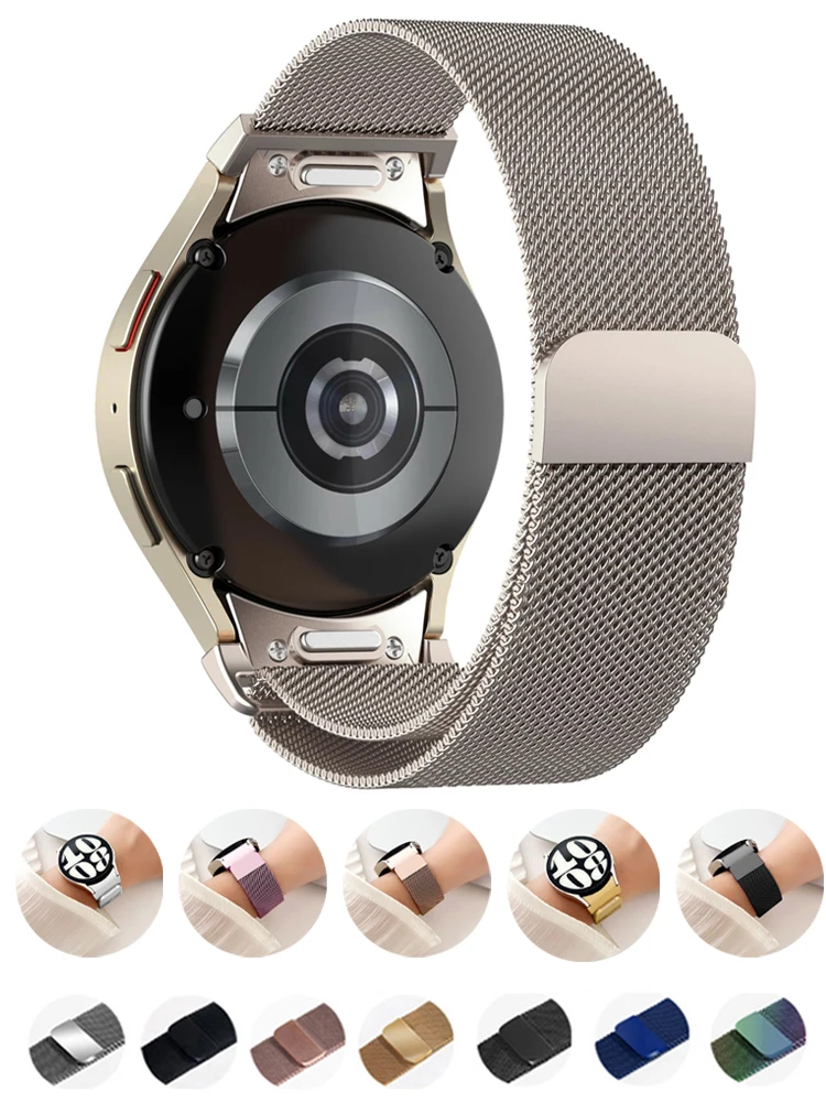 Magnetic Loop Strap for Samsung Galaxy Watch 6/5/4 40mm 44mm/Watch 5 Pro Galaxy 4/6 Classic 42mm 43mm 46mm 47mm 20mm watch Band