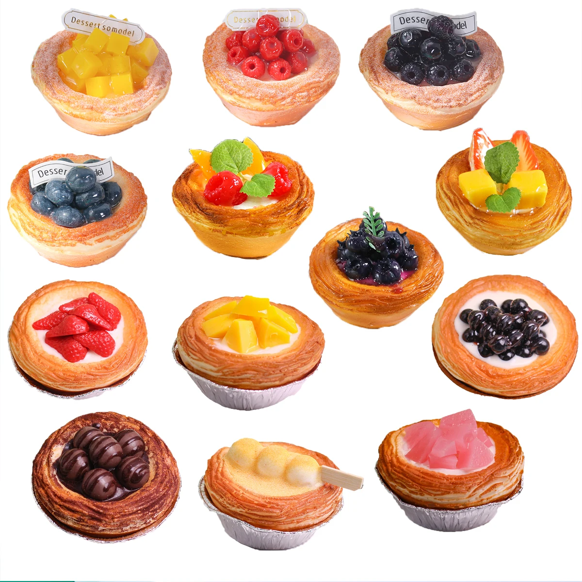 Artificial Egg Tart Cake Dessert 1PC Wedding Party Decoration Cake Decoration Photography Professional Food Simulation Model food model food photography props