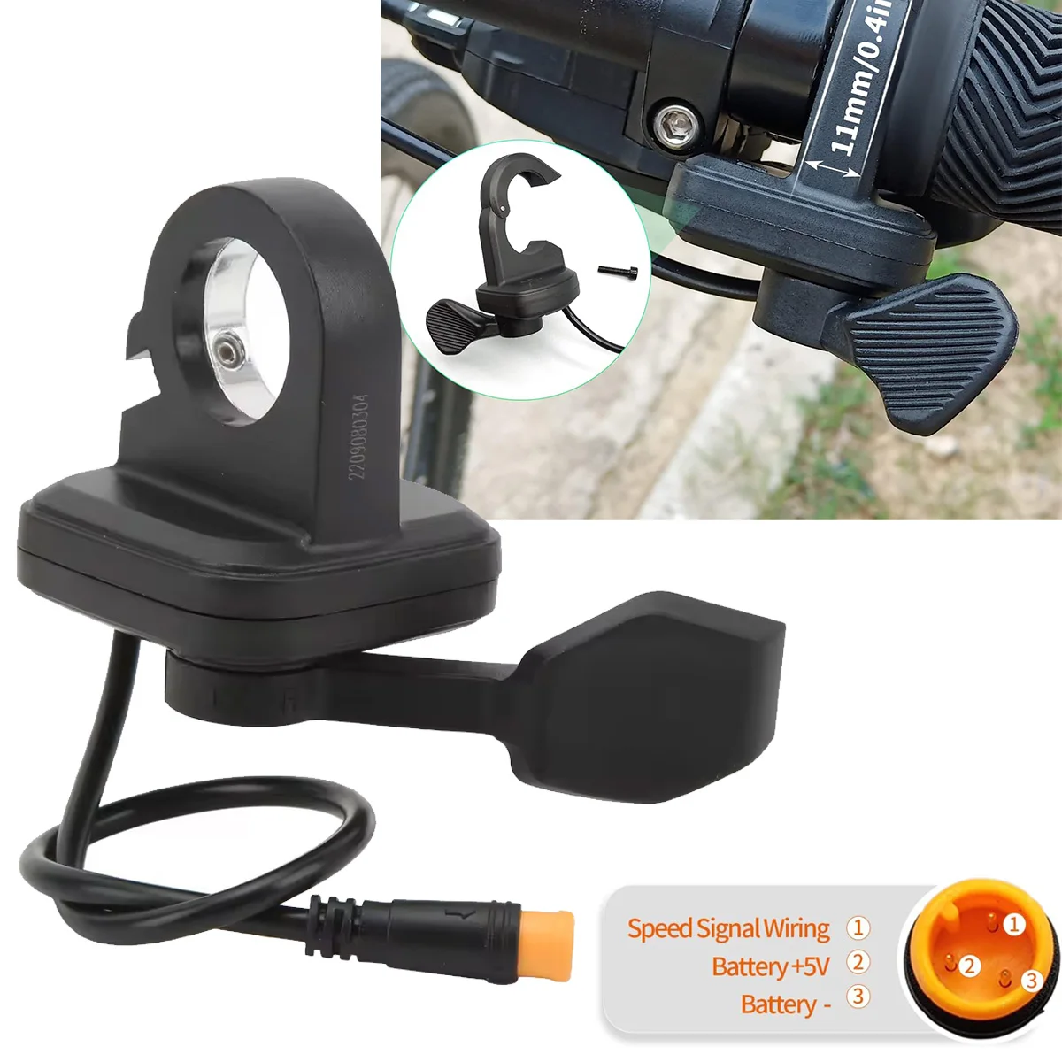 Daumengashebel Für Bafang-Motoren – 24-72V, 3-polig, Für BBS01/BBS02/M-Serie, Für E-Bikes & Roller