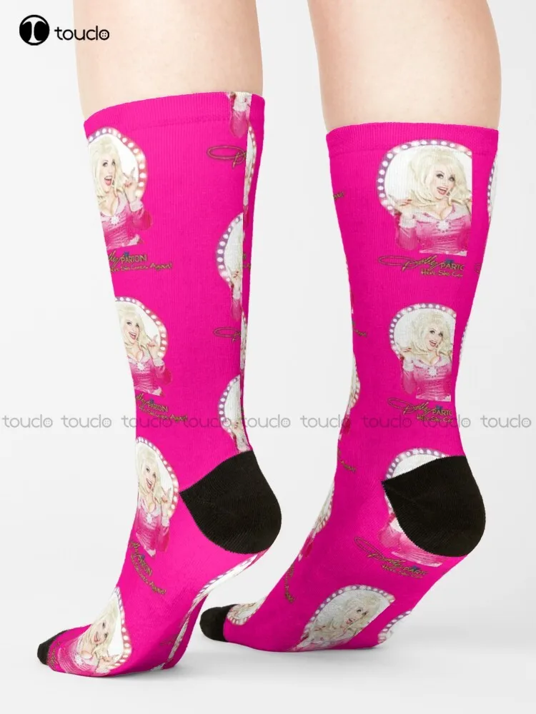 

Dolly Parton Socks Men Athletic Socks Personalized Custom Unisex Adult Teen Youth Socks 360° Digital Print Hd High Quality Gift