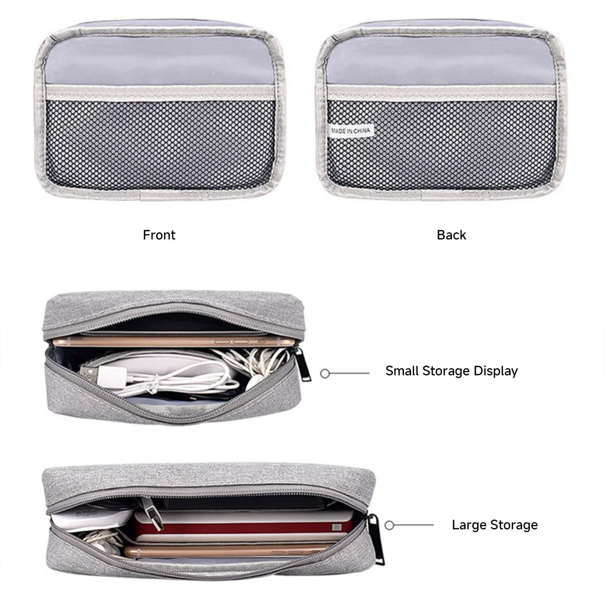 Digital Storage Bag Cable Cord Organizer Travel Bag for Small Electronics SD Card Power Bank Headphones Watch Charger USB Wire