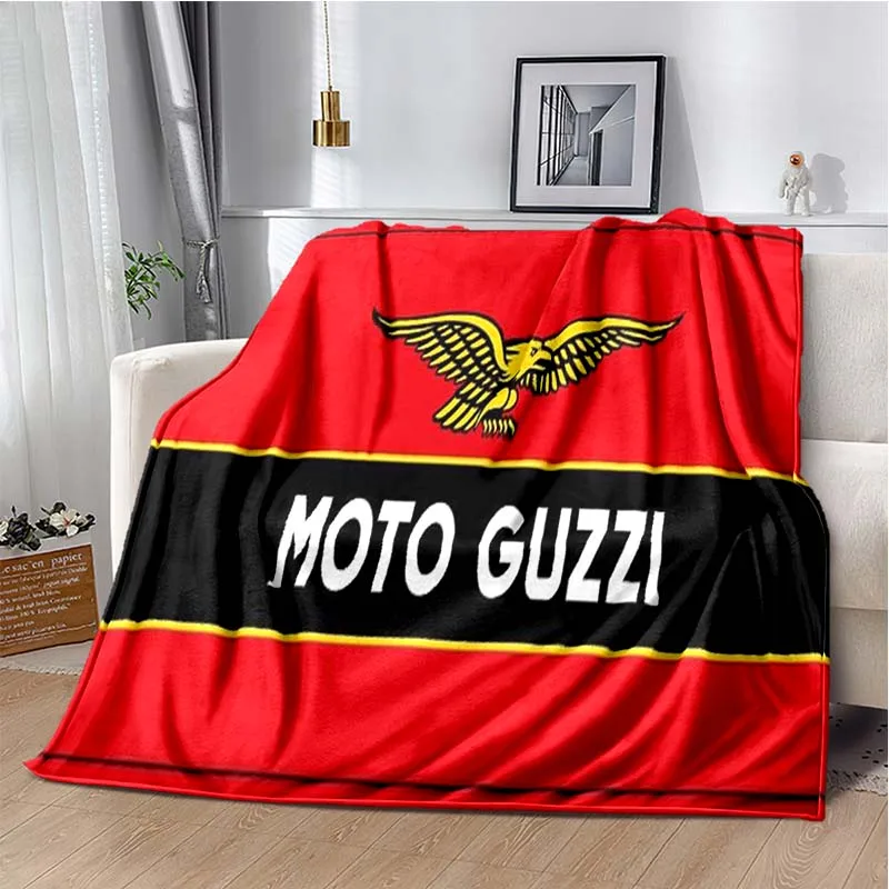 

Одеяло Guzzi с принтом логотипа мотоцикла, модное мягкое удобное одеяло для гостиной, спальни, дивана, кровати, путешествий, подарок на день рождения