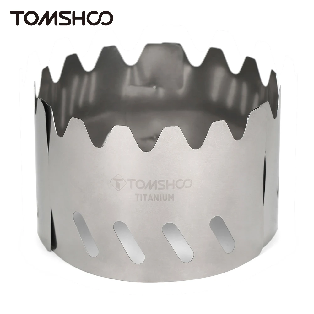 Portable Titanium Wind Shield for Gas Stove Alcohol Stove Ultralight Rack Stand for Outdoor Camping Hiking