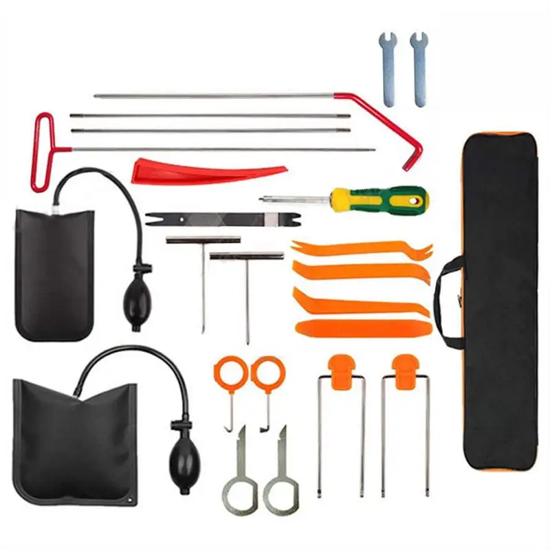 

Car Lockout Kit Lock Out Kits For Vehicles Car Door Opener Kit With Long Reach Hook Air Wedge Pump Auto Trim Removal Tools Easy