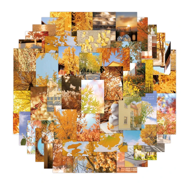 10/30/60pcs Autumn landscape Aesthetic Stickers Decal Scrapbook