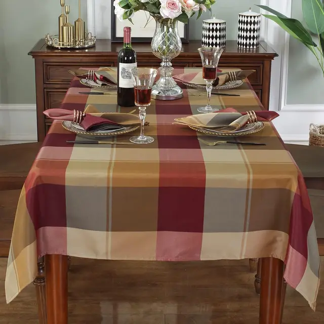 Tovaglie rettangolari a quadretti Impermeabile per fattoria Coperta per tavolo da picnic per interni ed esterni Decorazione per tavolo da pranzo per cucina per feste 2