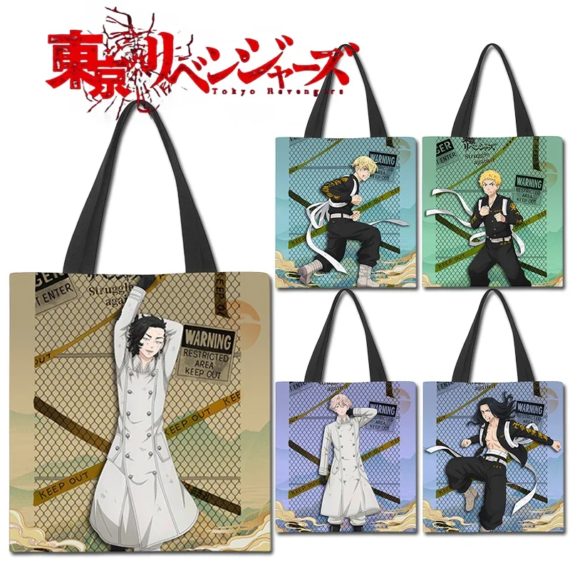 Tokyo Revengers Tote Fashion Casual Borsa A Tracolla Di Grande Capacità Shopping Bag Cartoon Anime Borsa Di Tela Periferica Shopping Bag