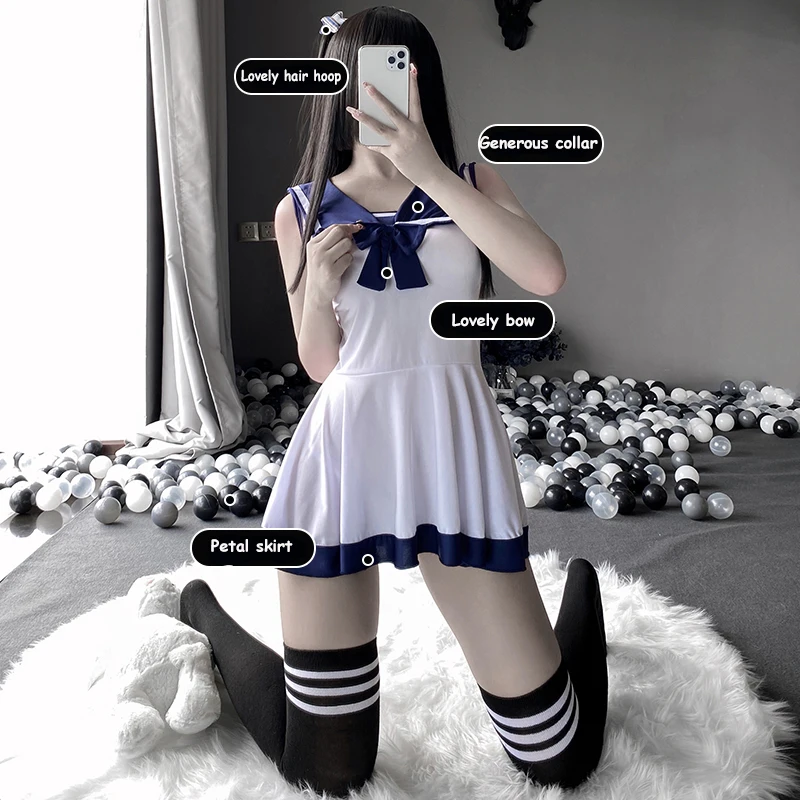 Asian Schoolgirl Anime Porn - Sexy Lingerie Cosplay School Girl Uniform Porn Anime Baby Doll Fantasia  Chemises Kawaii Hot Cute Transparente Tenue Roupas Dress - Exotic Costumes  - AliExpress
