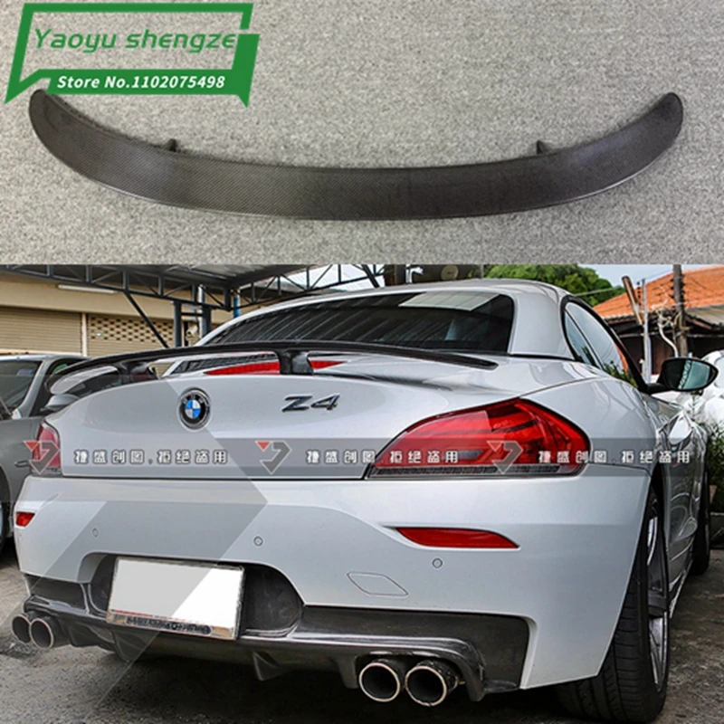 

For BMW Z4 E89 Coupe Car Decoration 18i 20i 23i 28i 30i 35i Carbon Fiber Rear Trunk Spoiler 2009-2014 R Style