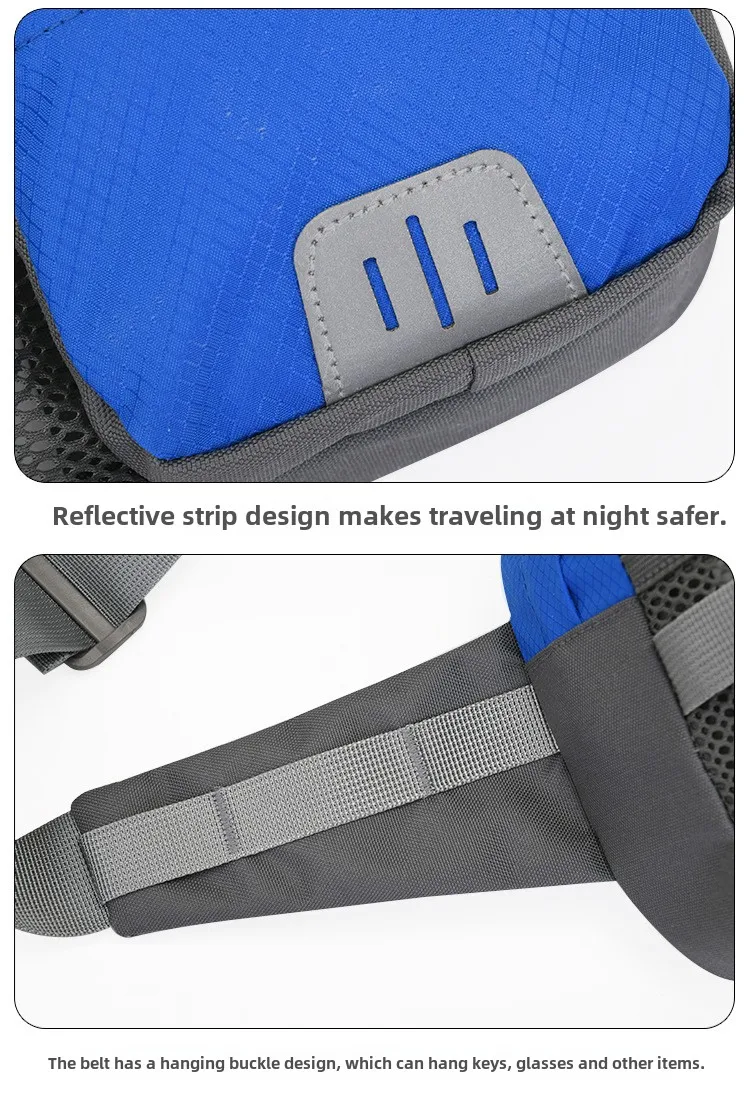 Sac banane pour homme et femme, sac banane de sport imperméable, sac ceinture pour voyage, randonnée, course à pied_voghion.com