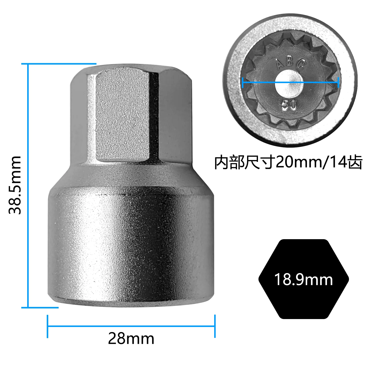 20er Pack Rad verriegelung mutter Schlüssel loch Diebstahls icherung für Porsche Cayenne Panamera Volkswagen Touareg 14pt – Detail 1