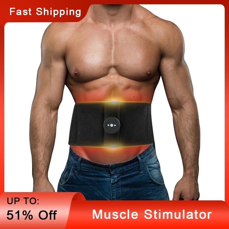 EMS Abs Training Fitness Massager Muscle Stimulator Low Frequency Body Slimming Massage Belt Abdomen Workout Toning Machine