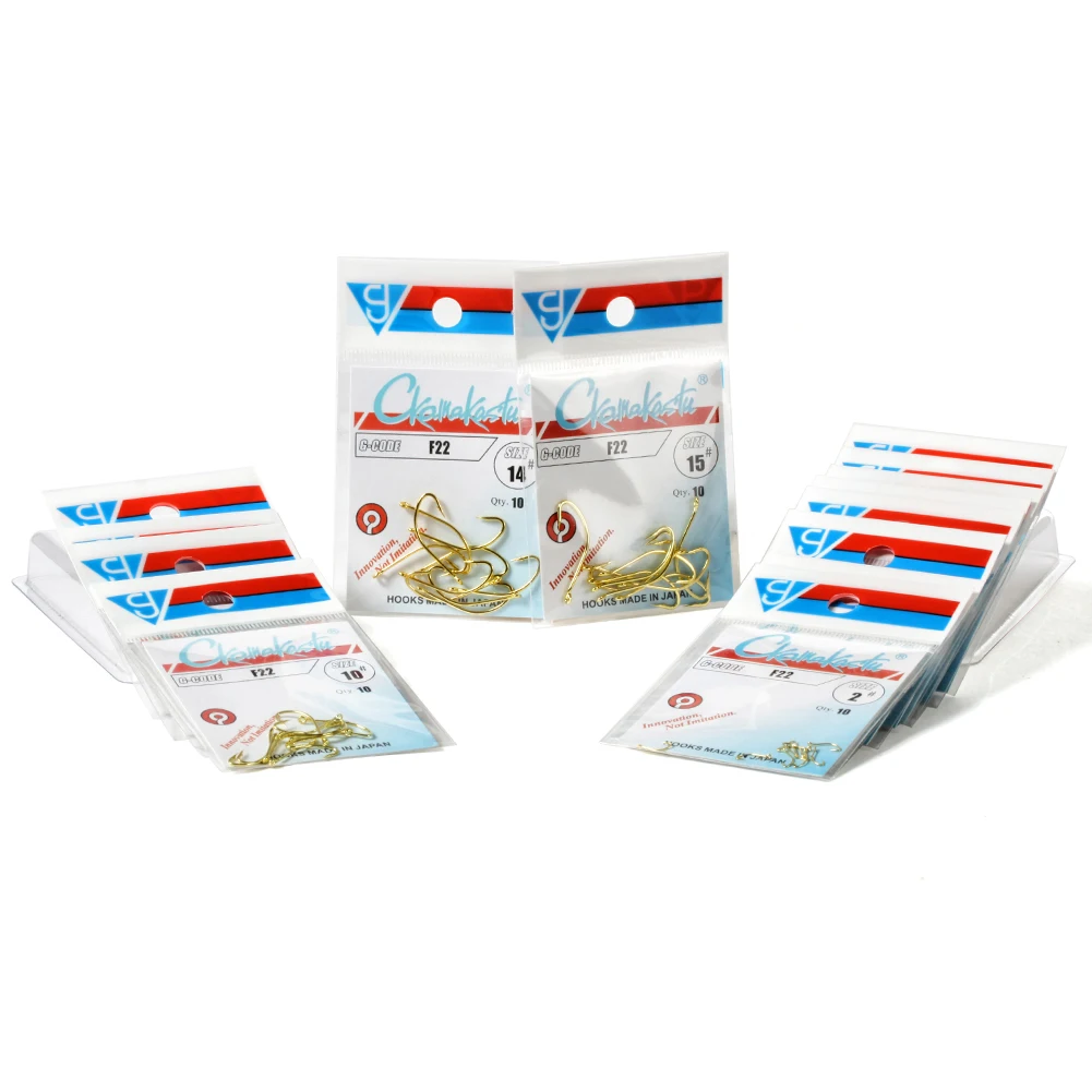 Description Picture 3 of item10Pcs/Lot F22 Golden With Ring Shark Jig Trout Stainless Steel Sickle Fishing Hooks Saltwater Catfish