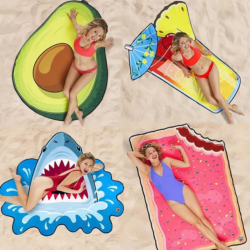 

New beach blanket tassel round beach towel yoga mat sunscreen shawl thickened beach towel