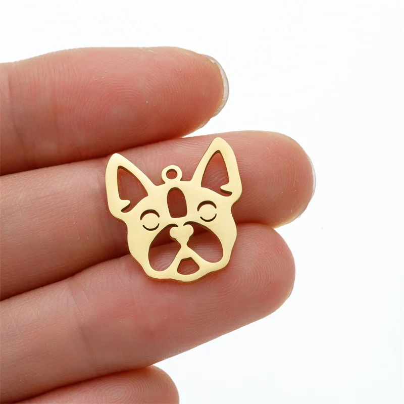 5 teile/los Edelstahl niedlichen Dackel Charms für Schmuck machen Haustier Hund Katze Anhänger Herz Halskette Charme DIY Mädchen Schmuckstück – Detail 12