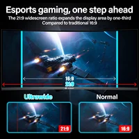34 CRUA Gaming Monitor 34-inch Curved Ultrawide WQHD Monitor 3440 x 1440 R1500 Ultrawide Computer Monitor 144Hz VA Panel Display - Image 6
