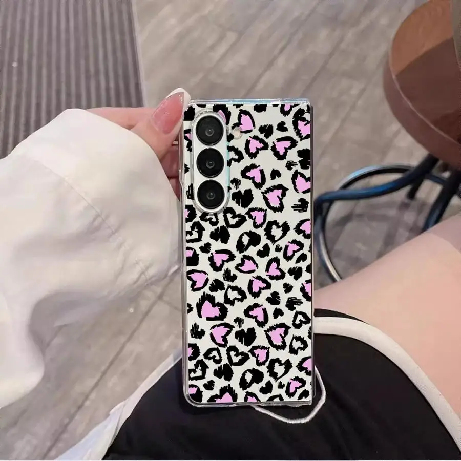 Leopard Print Pink Love Back Phone Cover