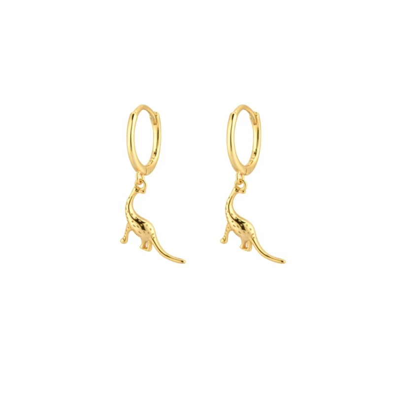 Dinosaur Pendant Pendiente Drop Earring Animal Piercing Ohrringe Jewelry 2025 Rock Punk Chic Jewels
