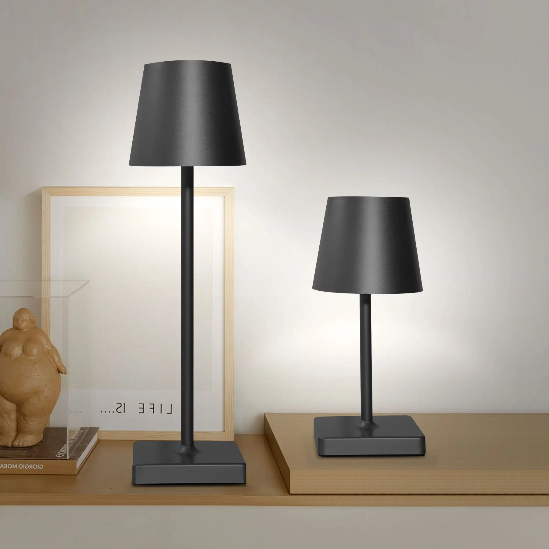 Rechargeable LED Table Lamp Touch Switch 3 Levels Dimmable Desk Lights Bar Club Dinner Creative Decorative Ambient Lighting table lamp led night lamp