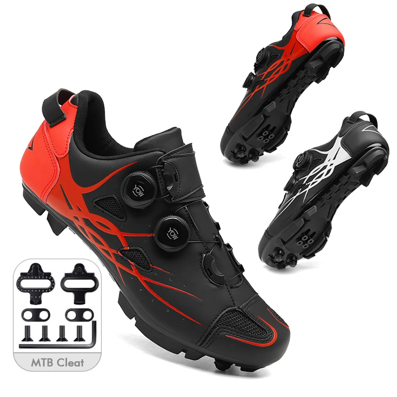 Cycling Sneaker Mtb Men SPD Cleats Mountain Bike Footwear Women Road Bicycle Shoes Self-Locking Racing Speed Flat Sneakers