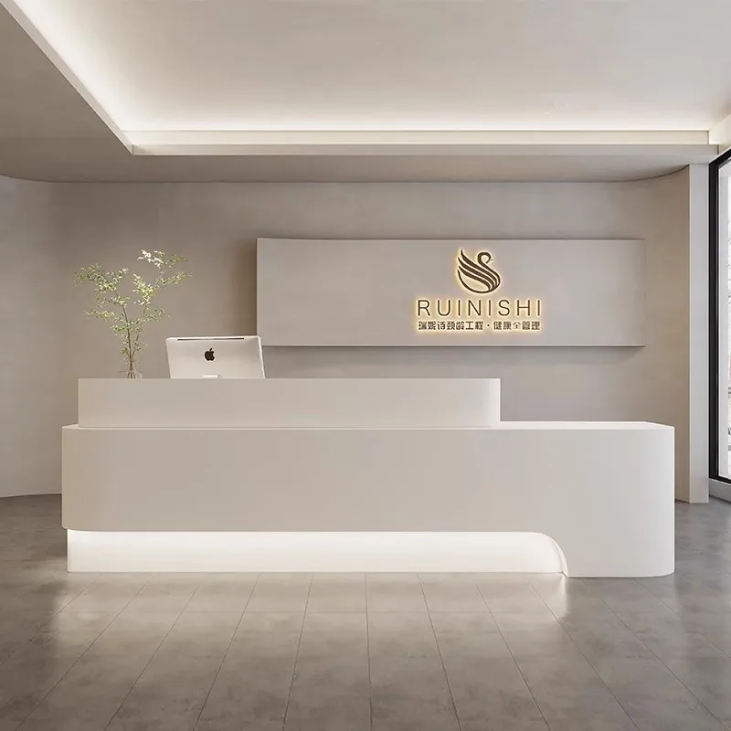 

Luxury Modern Reception Desk Advisory Mobile Bar Counter Reception Desk Information Store Empfangstheke Luxury Furniture