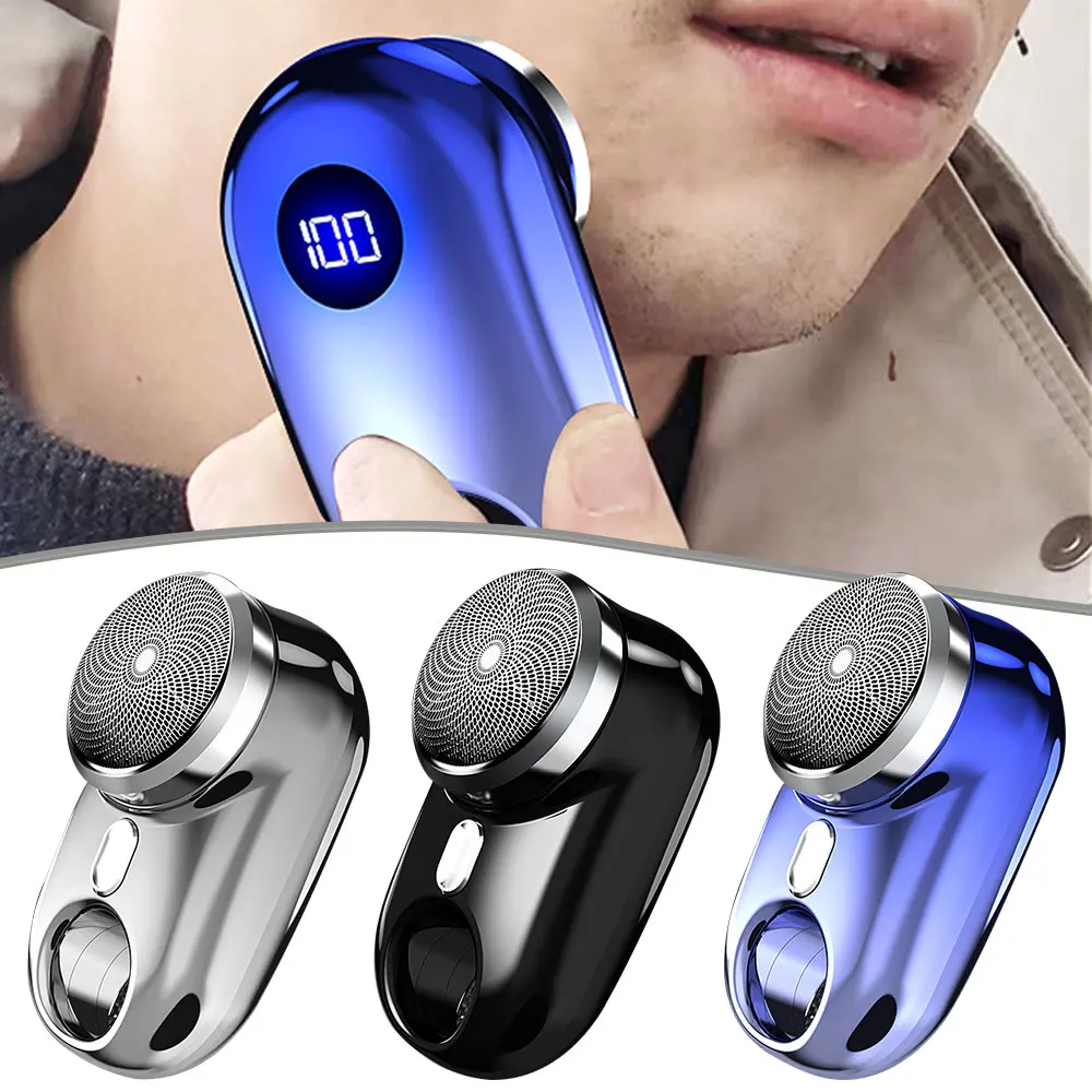 

Mini Electric Shaver-Beard Trimmer Razor Portable Mini Shaver USB Rechargeable Safety Razor Waterproof Cutter Head Men Gift