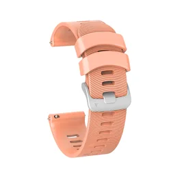 Waterproof Crescent Silicone Strap for Garmin Watch Forerunner 245 (Flesh pink)