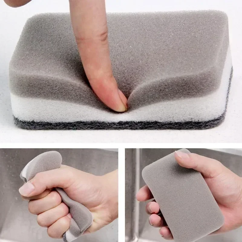 5/50PCS Magic Cleaning Sponges Reusable Pan Pot Dishwashing Scouring Pads Household Kitchen Sponge Wipes Brush Clean Tools 4