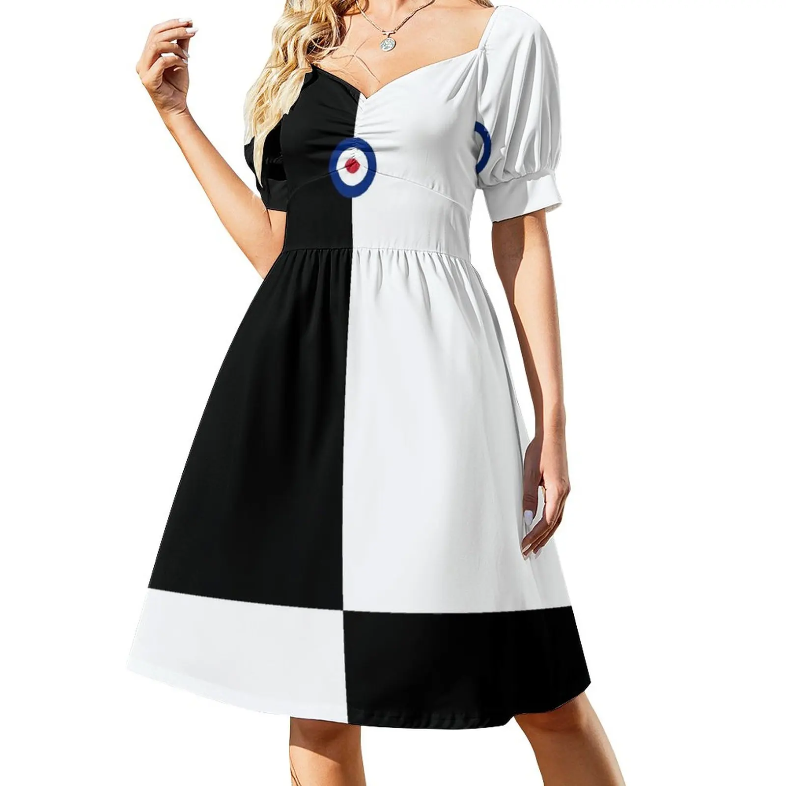 Mod Four Square Black & White with Mod Logo Dress Casual dresses Long dress Women long dress