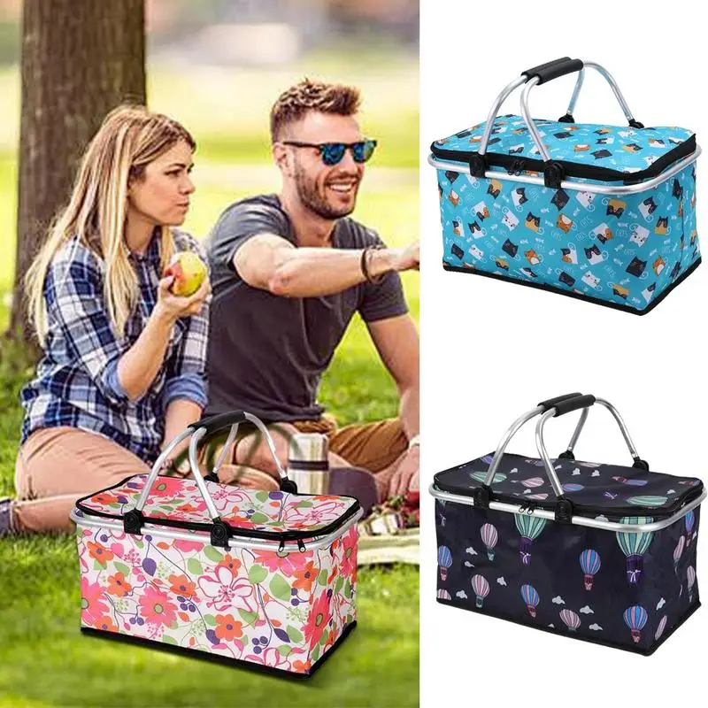 Grand Sac Fourre-tout Isotherme Réutilisable – Motif Noir écossais, Pour Courses Et Pique-nique