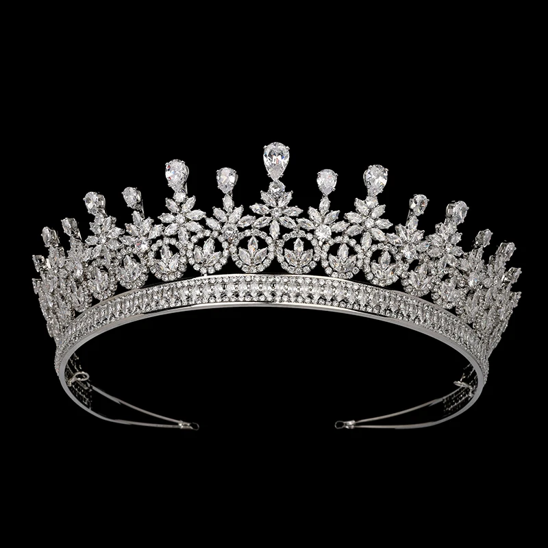 

Crown HADIYANA Classic Design Wedding Accessories Bridal Hair Brilliant Rhinestone BC6608 Wedding Gift