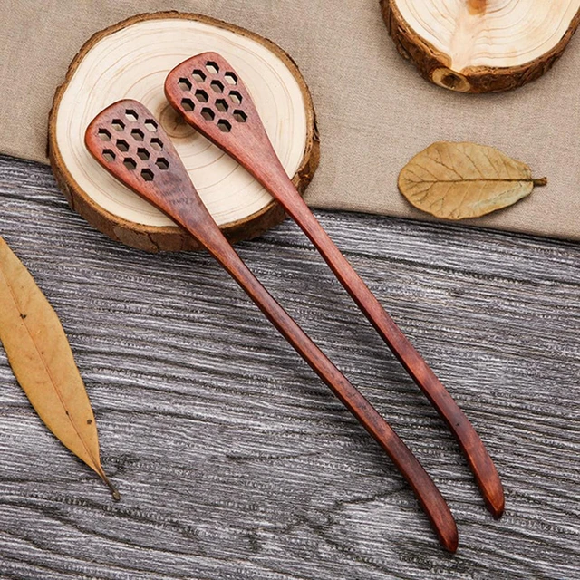 Wooden Coffee Spoons Long Handle Wooden Mixing Spoon Long Handle Handmade  Wood Stirring Spoon for Kitchen Stirring