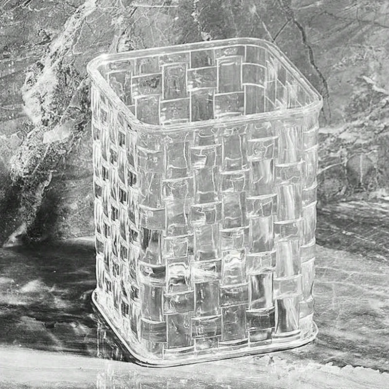 Transparent Acrylic Office with Knot Decoration Pen Holder and Durable for Office Supplies, Pens, and Accessories Convenient