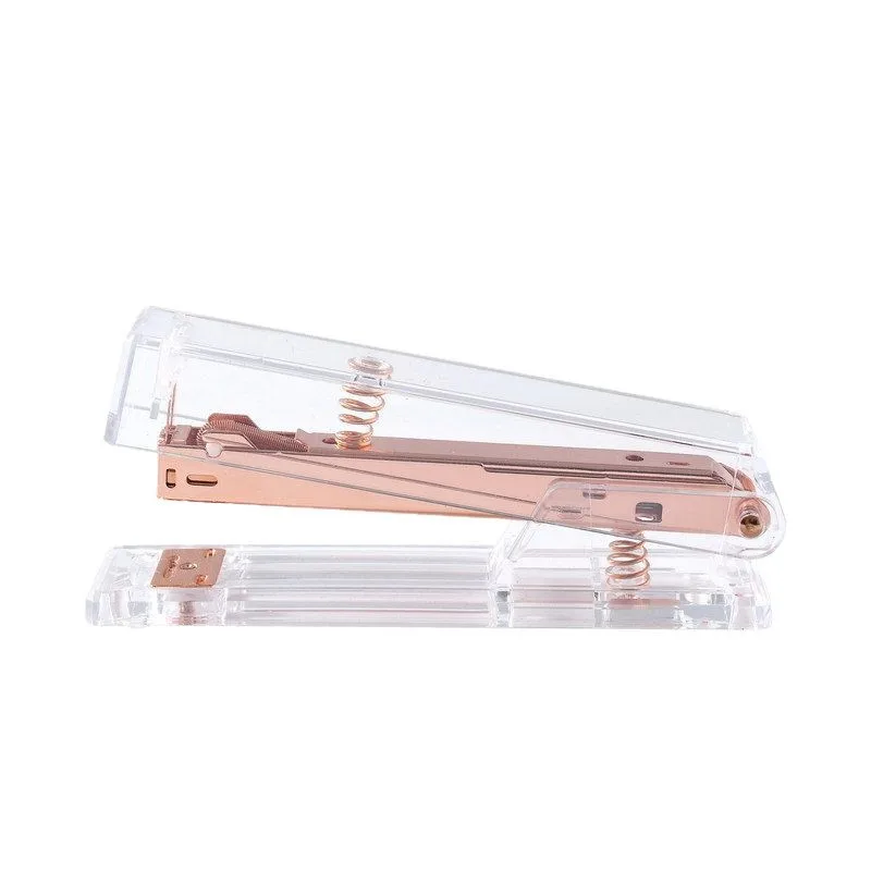 투명 사각형, 실버, 골드, 로즈 골드 레이저 스테이플러, 사무용 제본 용품, 24/6 바늘 홈 스테이플러