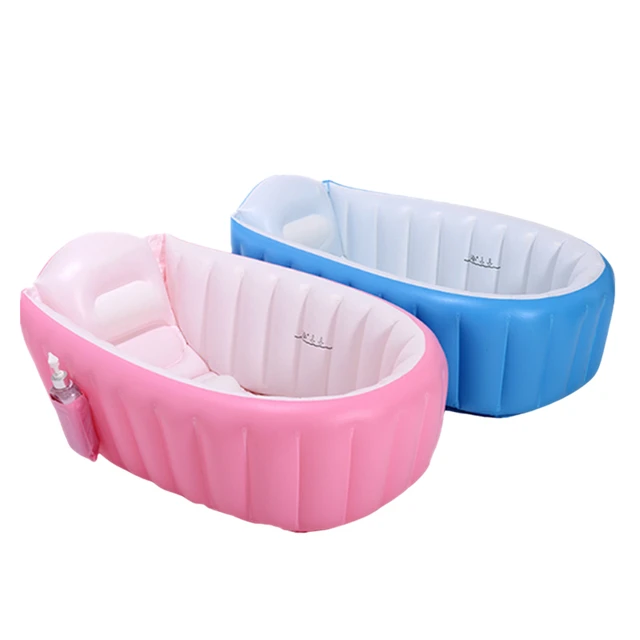 Baignoire gonflable portable pour bébé, baignoire gonflable pliable pour  bébé, poche latérale, baignoires pour bébé, bassin de douche - AliExpress