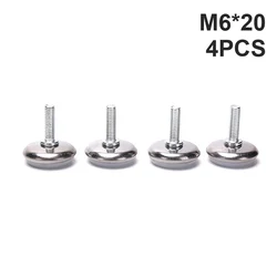 Set of 4 Adjustable Steel Furniture Legs with Anti - Slip Base and Leveling Feet (Type 3)
