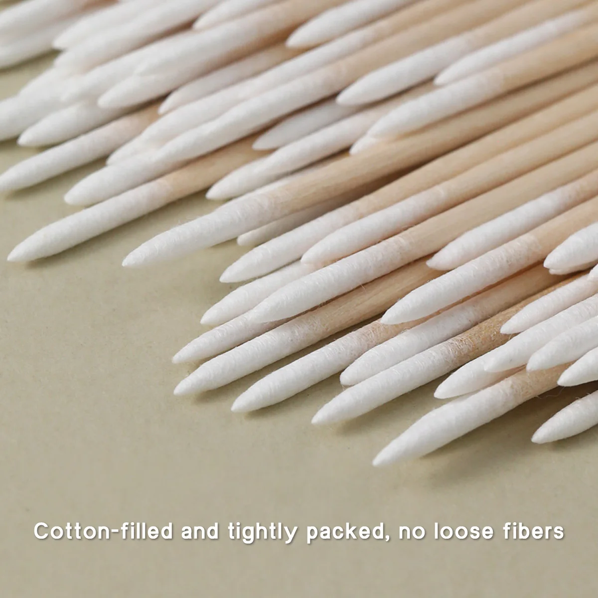 Double Ended Medical Cotton Swab with Wooden Base and Fine Tip Micro Brush for Nose and Ear Cleaning and Makeup Application