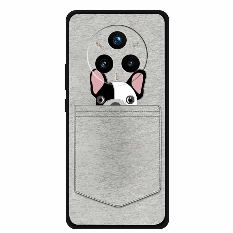 Sleek Black Silicone 3D Relief Phone Case - Cute and Soft Cover