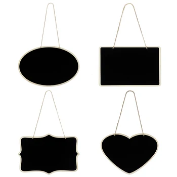 미니 나무 칠판 칠판, 소박한 크리스마스 웨딩 파티 생일 장식, 걸이식 사인 메뉴 메시지 보드 벽 장식 상품 이미지