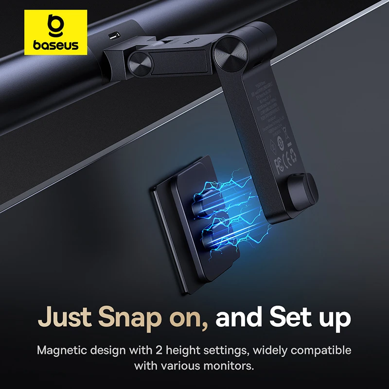 【New Sale】Baseus Magnetic Computer Screen Light Desk Lamp Laptop Hanging USB Light Table Lamp LED Monitor Light Reading Light 3