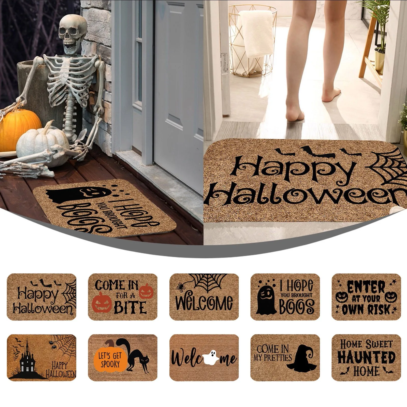 Halloween Horror Ghost Tappeto Camera Da Letto Ingresso Zerbino Casa Corridoio Zerbino Decorazione Del Pavimento Soggiorno Tappeto Bagno Tappetini