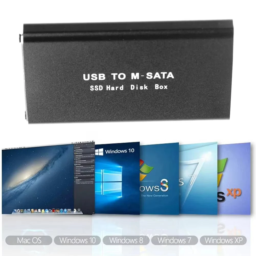 Mini SSD Case mSATA To USB 3.0 SSD Enclosure External Hard Drive Disk Box Storage Case Adapter for 30*30/50 mSATA HD Hard Disk