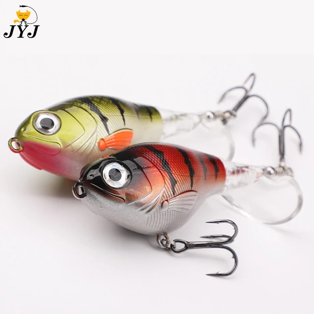 JYJ 7.5cm 17g Bass Whopper Plopper Trolling lure crankbait far casting  surface with Rotating Tail